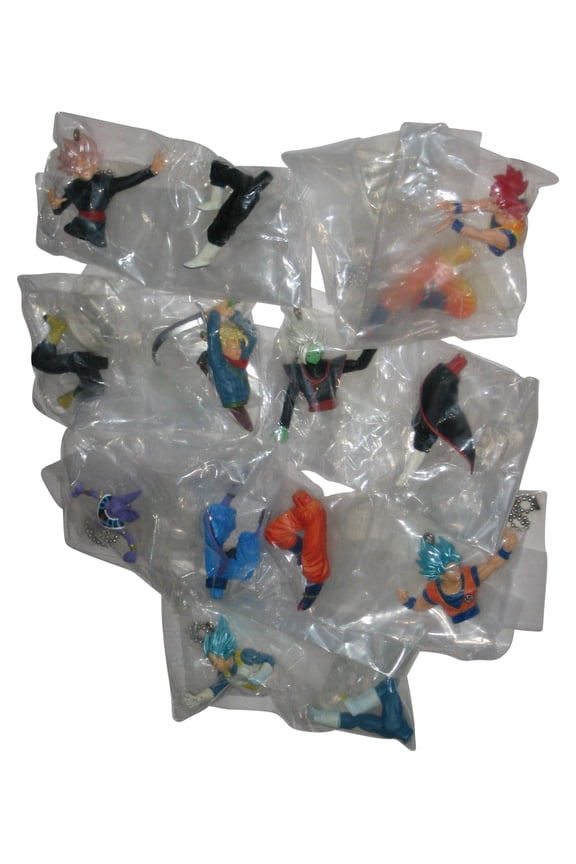 Dragon Ball Z Buildable (2018) Bandai Battle Figure Keychain Lot - (7 Characters)