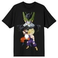 thumbnail image 1 of Dragon Ball Z Cell Goku and Gohan Men's Black T-shirt-Large, 1 of 2