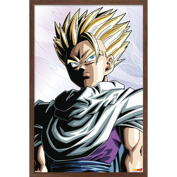 Dragon Ball Z: Cell Saga - Gohan Super Saiyan Wall Poster, 14.725" x 22.375" Framed