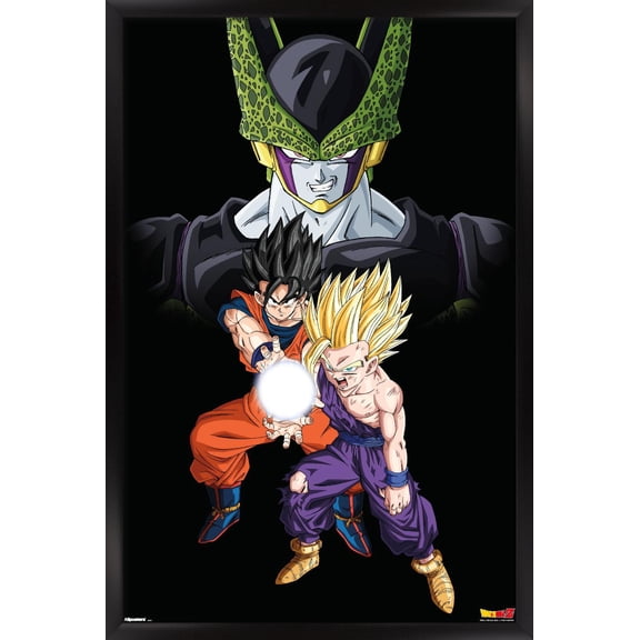 Dragon Ball Z: Cell Saga - Group Wall Poster, 14.725" x 22.375" Framed