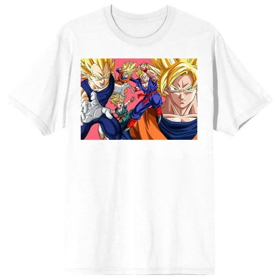 Dragon Ball Z Character Group Classic White Graphic Tee - 6XL