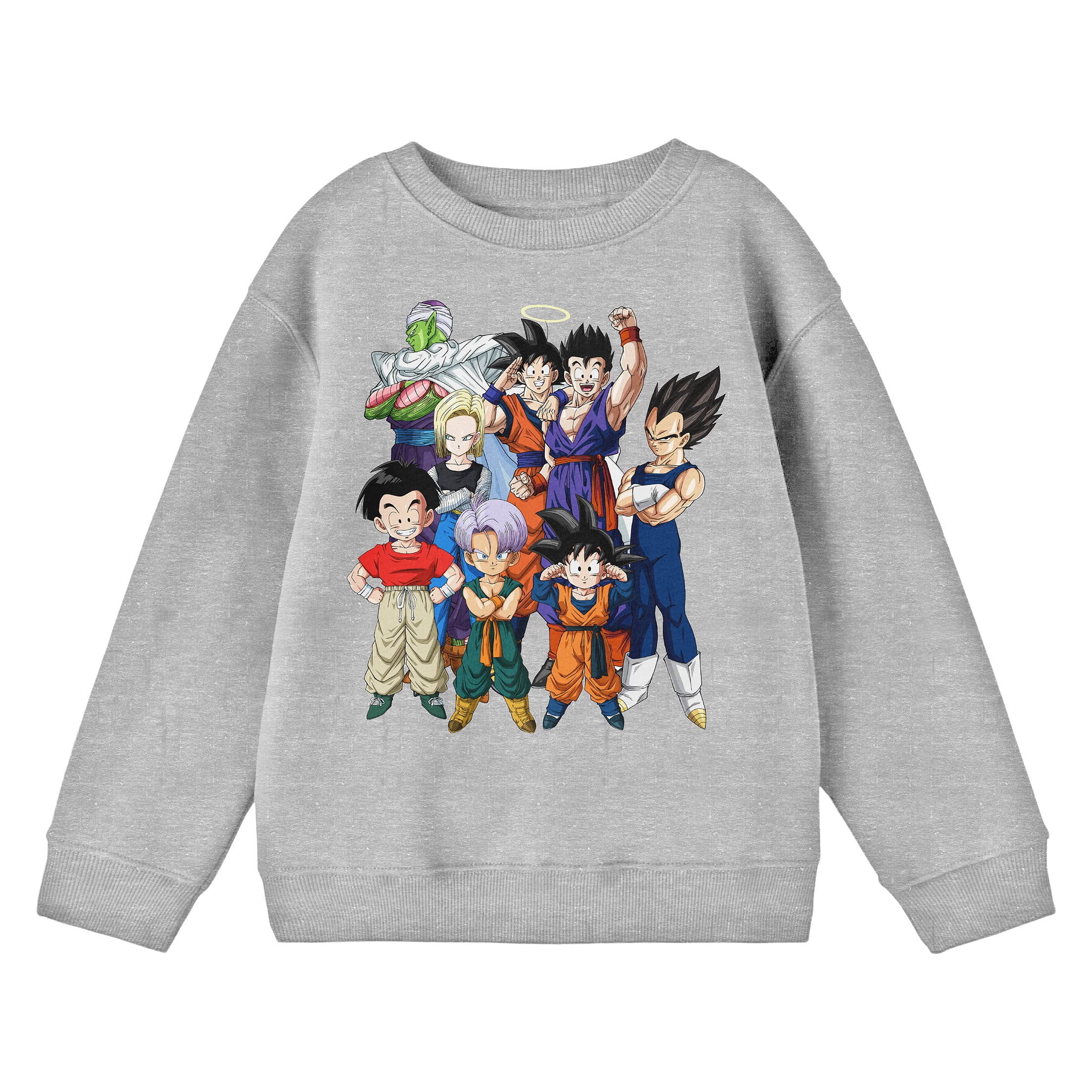 Dragon Ball Z Character Group Youth Boy s Athletic Heather Sweatshirt XL