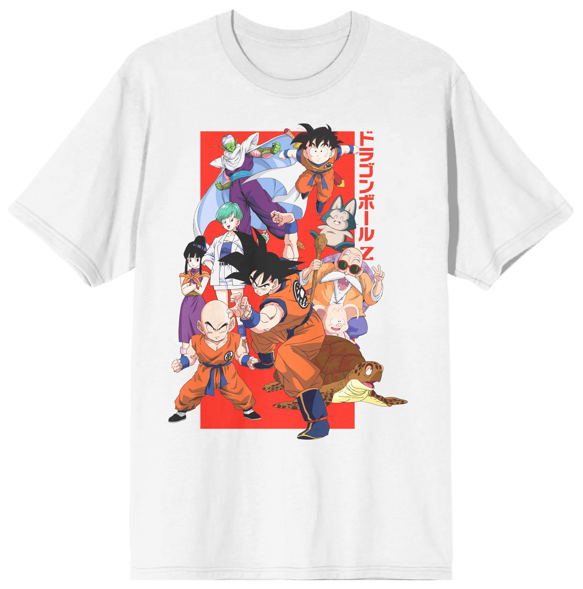 Dragon Ball Z Classic Character Group White Graphic Tee - 4XLB