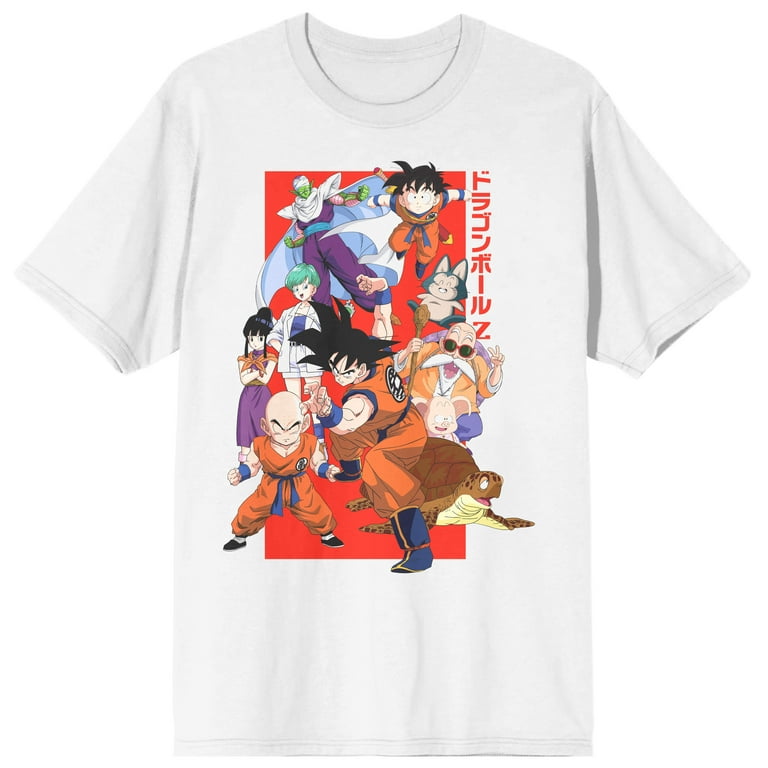 Dragon Ball Z Classic Character Group White Graphic Tee- M