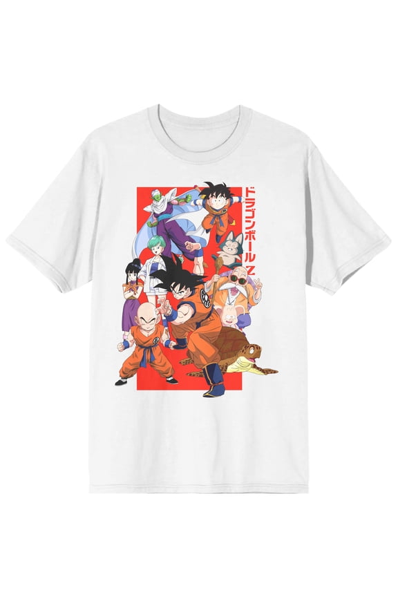 Dragon Ball Z Classic Character Group White Graphic Tee- M