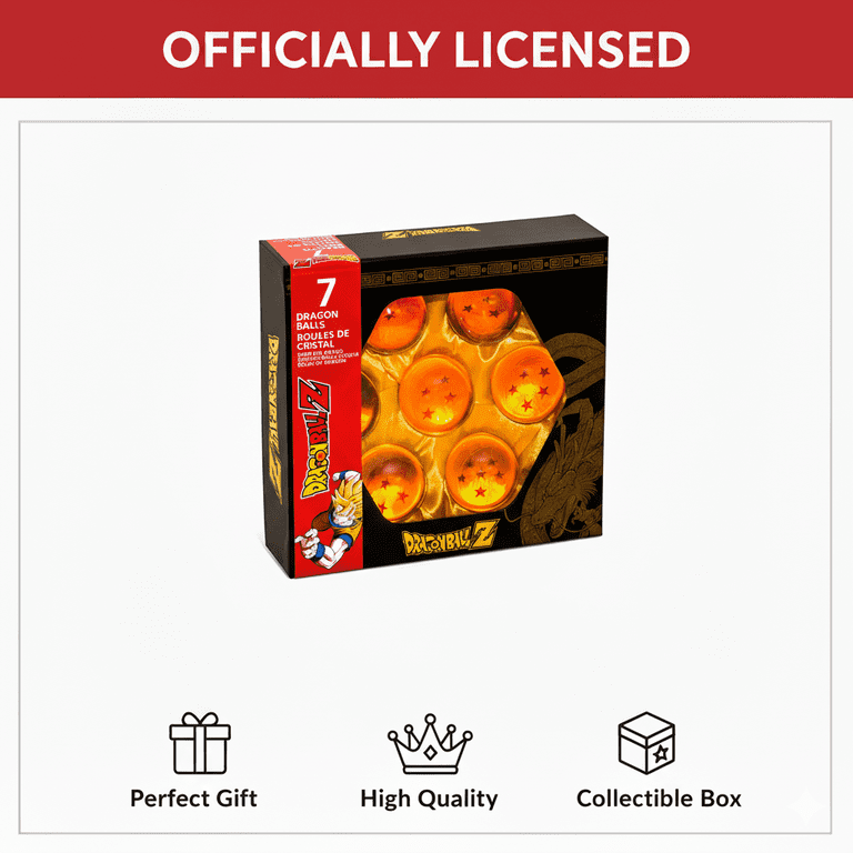 ABYstyle Dragon Ball Z Collector's Set, 7 Dragon Balls, Satin Box