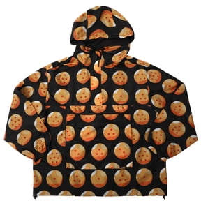 Dragon Ball Z Dragon Ball Print Long Sleeve Black Hooded Anorak-XS
