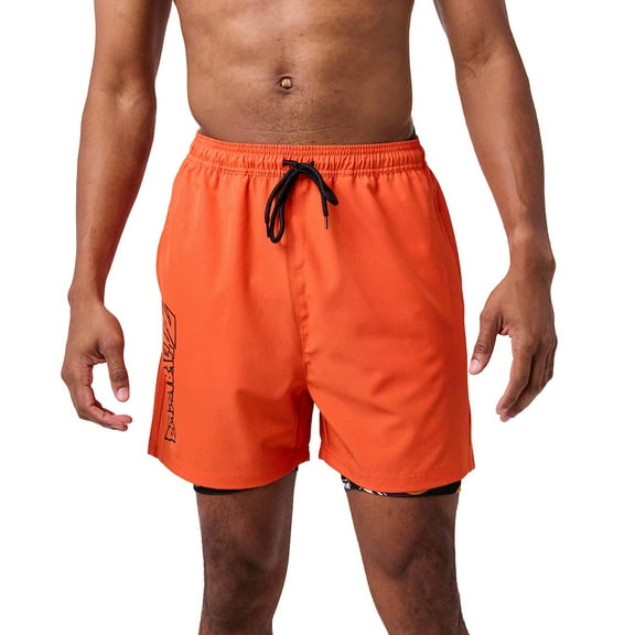 Dragon Ball Z Dragon Balls & Kanji Men's Orange Gym Pajama Shorts-Medium