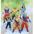 thumbnail image 1 of Dragon Ball Z Figures Set Saiyan Goku Son Blue Gokou Vegeta Broly 7 in, 1 of 7