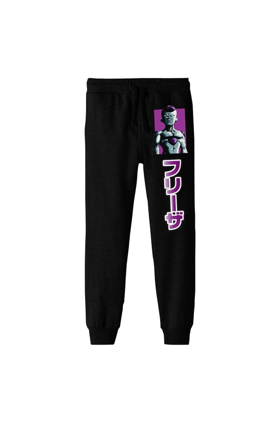 Dragon Ball Z Frieza Portrait Youth Black Joggers-Large