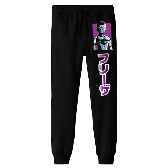 Dragon Ball Z Frieza Portrait Youth Black Joggers-Medium