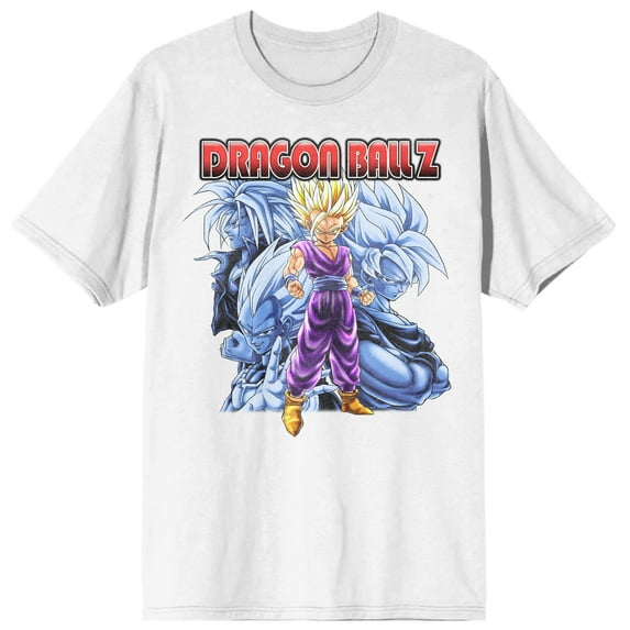 Dragon Ball Z Gohan Super Saiyan Group Pose Men's White T-shirt-XL