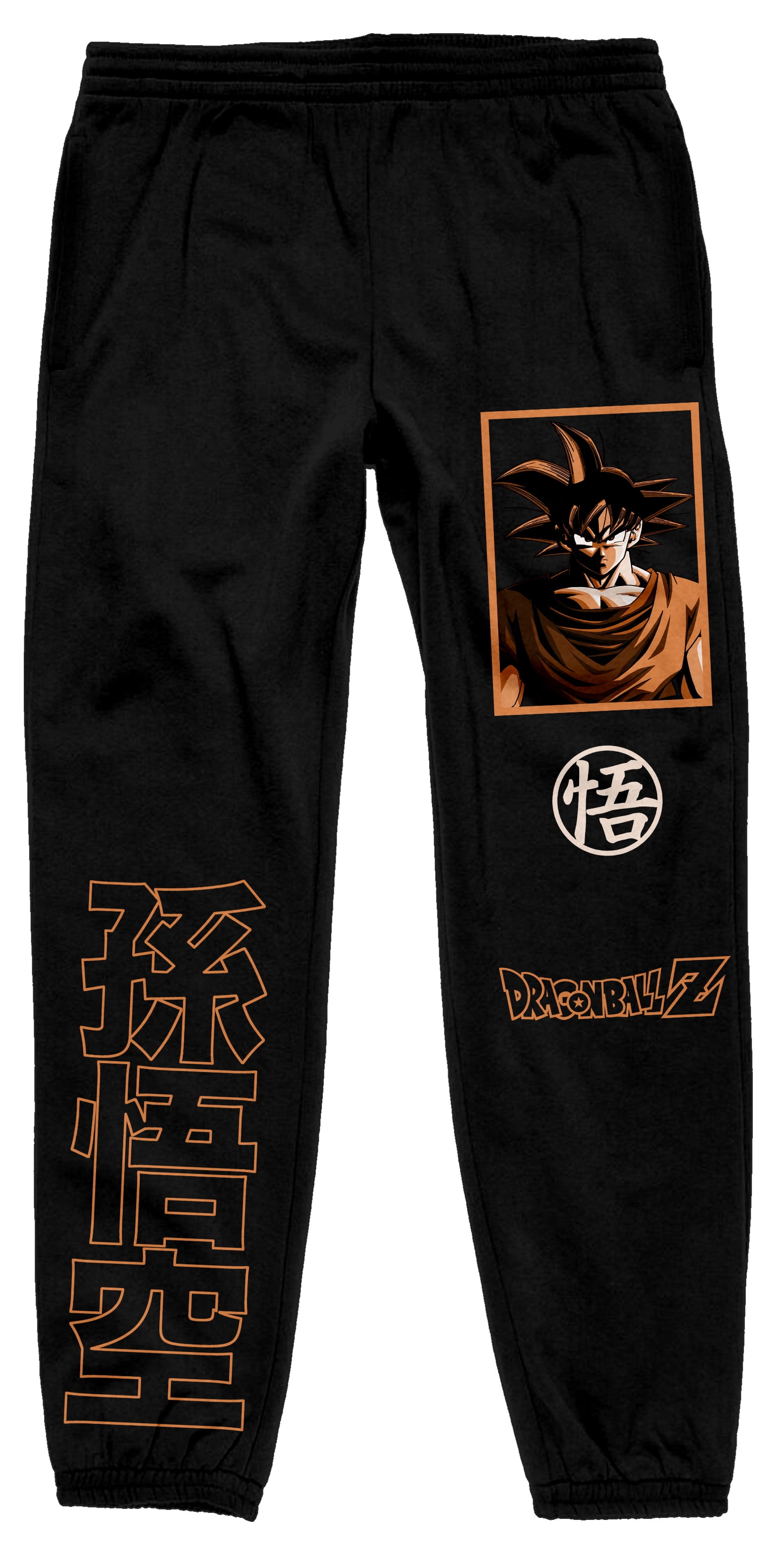 Dragon Ball Z Goku Anime Character Logo Men's Black Sweatpants - S