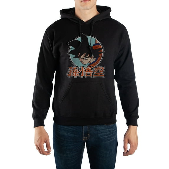 Dragon Ball Z Goku Anime Mens Black Hooded Sweatshirt-6XL