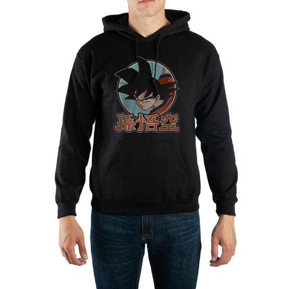 Dragon Ball Z Goku Anime Mens Black Hooded Sweatshirt-Medium