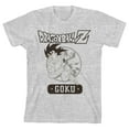 thumbnail image 1 of Dragon Ball Z Goku Character Circle Crew Neck Short Sleeve Athletic Heather Boy's T-shirt-Large, 1 of 3