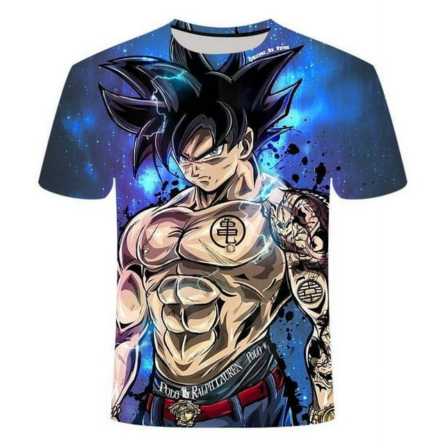 Dragon Ball Z Goku Character Men?s Graphic Crew Neck Tee 3D Print ...