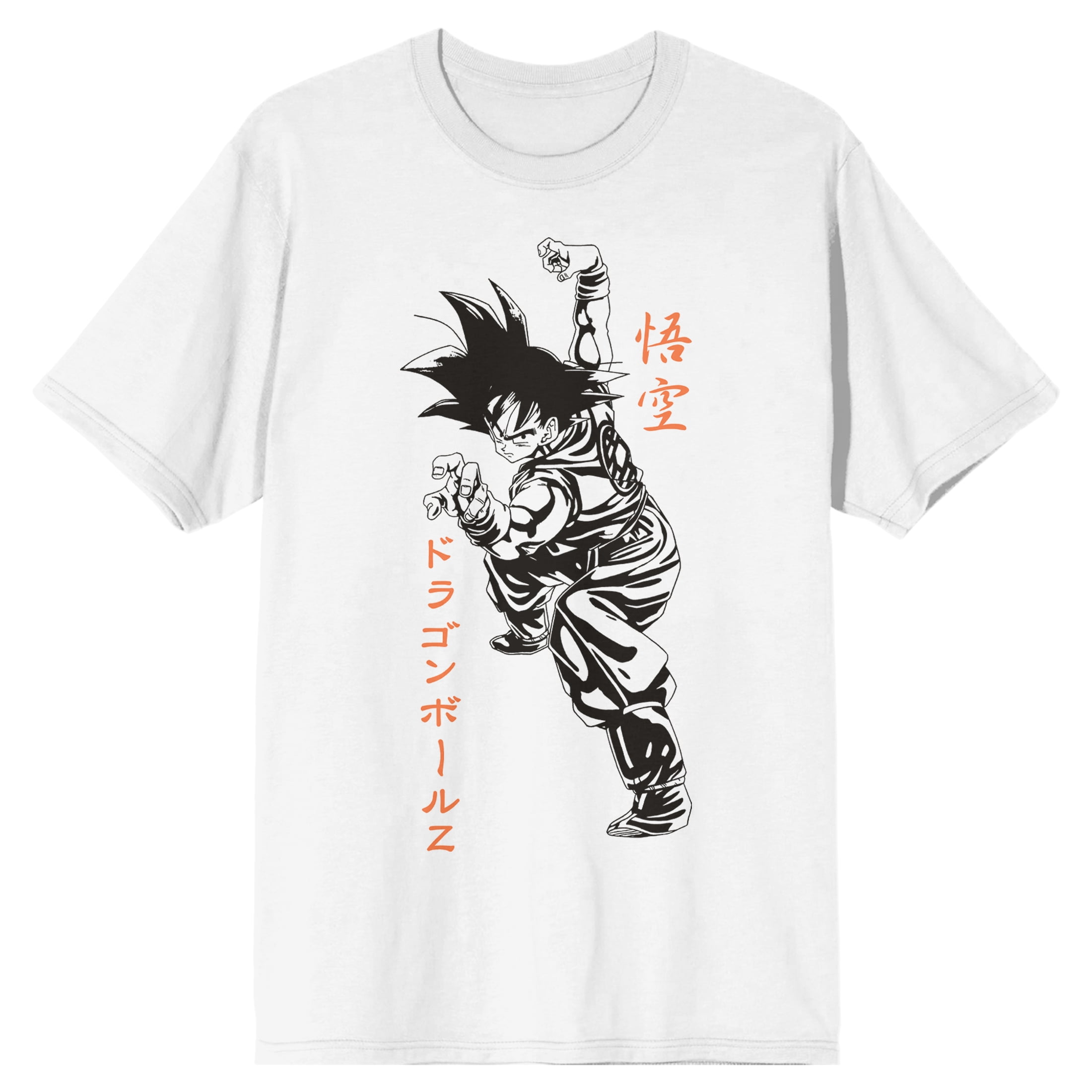 Dragon Ball Z Goku Fighting Stance Men s White T shirt Large