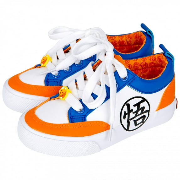 GroundUp Boys' Dragon Ball Z Goku Lo-Top Sneakers - orange, 3 youth