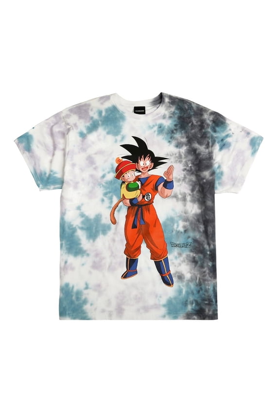 Dragon Ball Z Goku & Goten Crew Neck Short Sleeve Tie-Dye Adult T-shirt-M