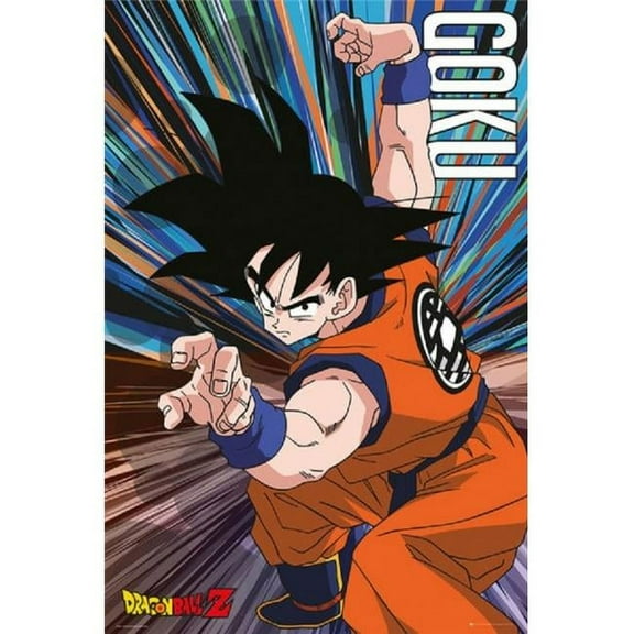 Dragon Ball Z Goku Jump Poster Print - 24 x 36
