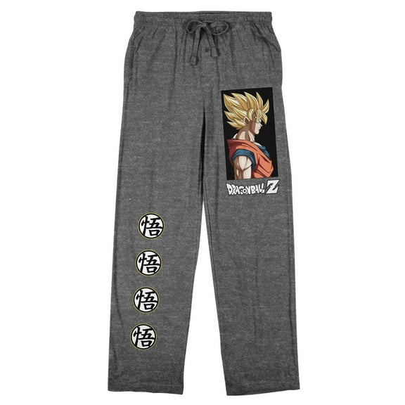 Dragon Ball Z Goku Men's Heather Grey Sleep Pants-Medium