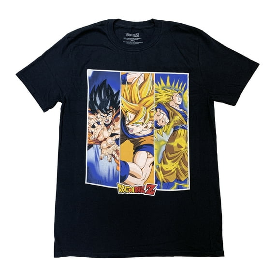 Dragon Ball Z Goku Super Saiyan Forms Anime officially licensed Adult T Shirt