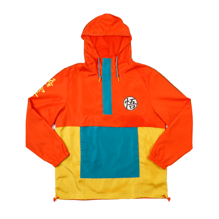 Dragon Ball Z Goku Super Saiyan Forms Long Sleeve Colorblock Hooded Anorak XL