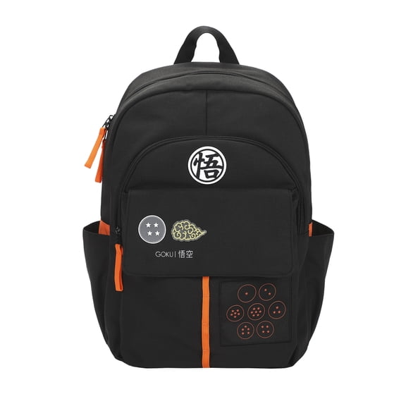 Dragon Ball Z Goku Symbols Black 17.5 Adult Commuter Backpack