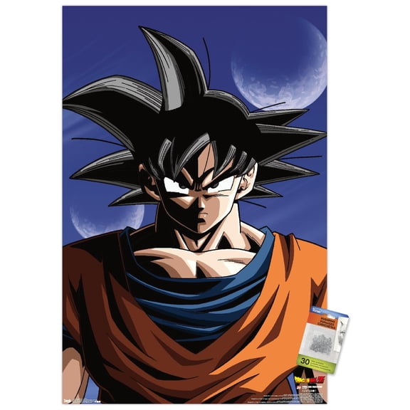 Dragon Ball Z - Goku Wall Poster with Push Pins, 22.375" x 34"