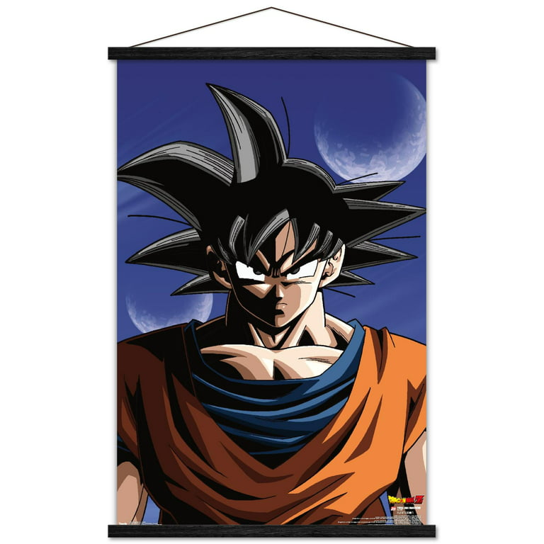 Dragon Ball Z - Goku Wall Poster with Wooden Magnetic Frame, 22.375 x 34  