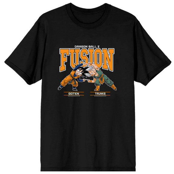 Dragon Ball Z Gotenks Fusion Adult Black Crew Neck Short Sleeve T-shirt-XL