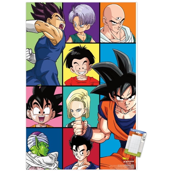 Dragon Ball Z - Grid Wall Poster, 22.375" x 34"