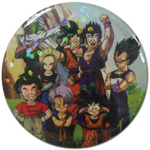 Dragon Ball Z- Group Glitter Button