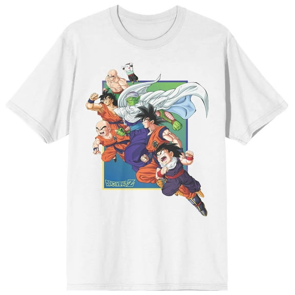 Dragon Ball Z Group Gradient Men's White T-Shirt - L