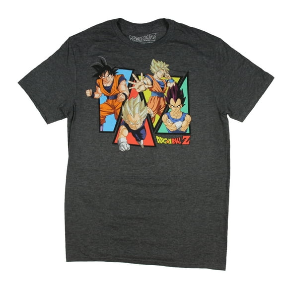 Dragon Ball Z Japanese Anime Group Goku Gohan Vegeta Graphic Men's T-Shirt (X-Large)