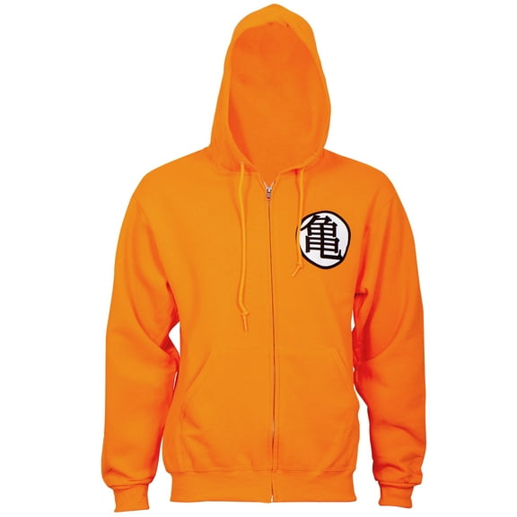 Dragon Ball Z Kame Symbol Orange Zip Hoodie-Medium