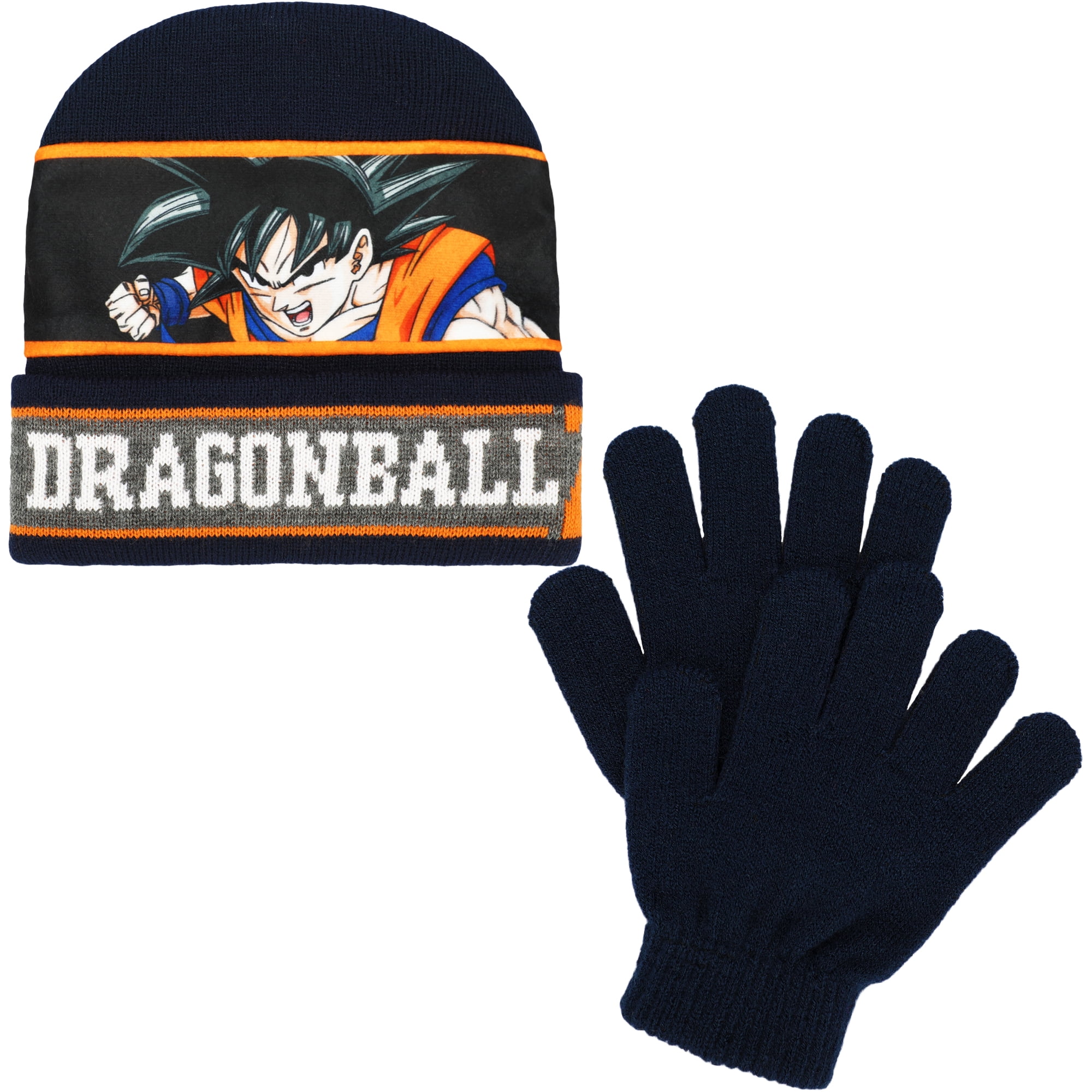 Dragon Ball Z Knitted Cuff Hat with Gloves set for boys