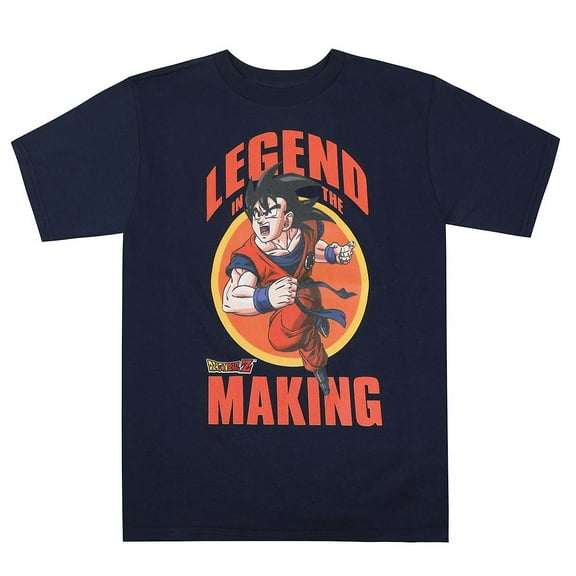 Dragon Ball Z Legend In The Making Youth Crew Neck Short Sleeve Navy Blue T-shirt-Medium