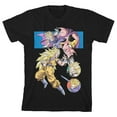 thumbnail image 1 of Dragon Ball Z Majin Buu Vs Gohan Goku Trunks And Vegeta Youth Black T-shirt, 1 of 3