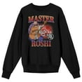 thumbnail image 1 of Dragon Ball Z Master Roshi Crew Neck Long Sleeve Men's Black Sweatshirt 
-Large, 1 of 3