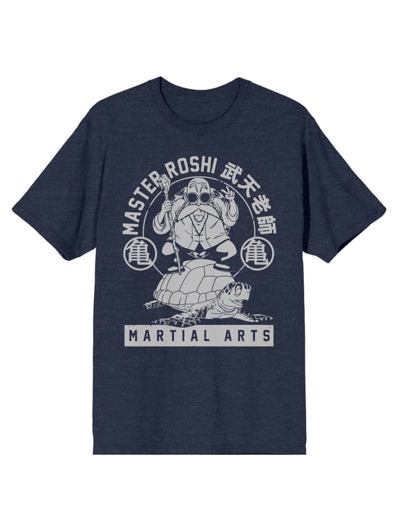 Dragon Ball Z Master Roshi Turtle School Men's Navy Heather T-shirt-XL