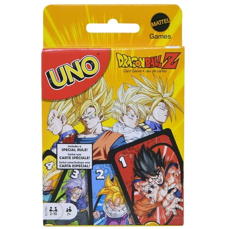 Dragon Ball Z Mattel DP UNO Card Game, 0.75 in, Multicolor