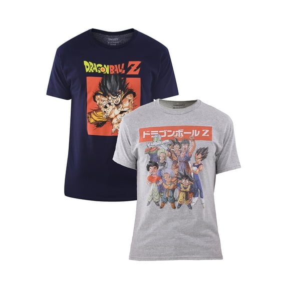 Dragon Ball Z Men's & Big Men's Graphic Tees, 2-Pack, Sizes S-3XL
