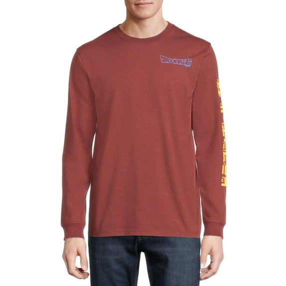Dragon Ball Z Men's & Big Men's Super Long Sleeve Graphic Tee, Anime T-Shirts