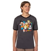 Dragon Ball Z Mens Character Triangle Design Adult Anime Ringer T-Shirt