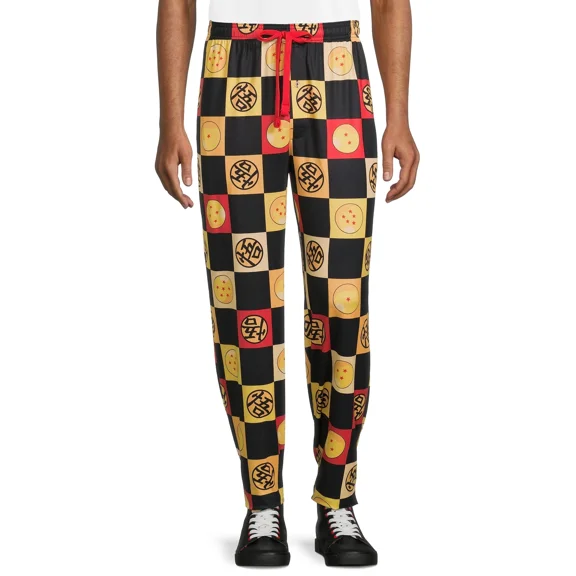 Dragon Ball Z Men's Checkerboard Sleep Pants, Sizes S-2XL