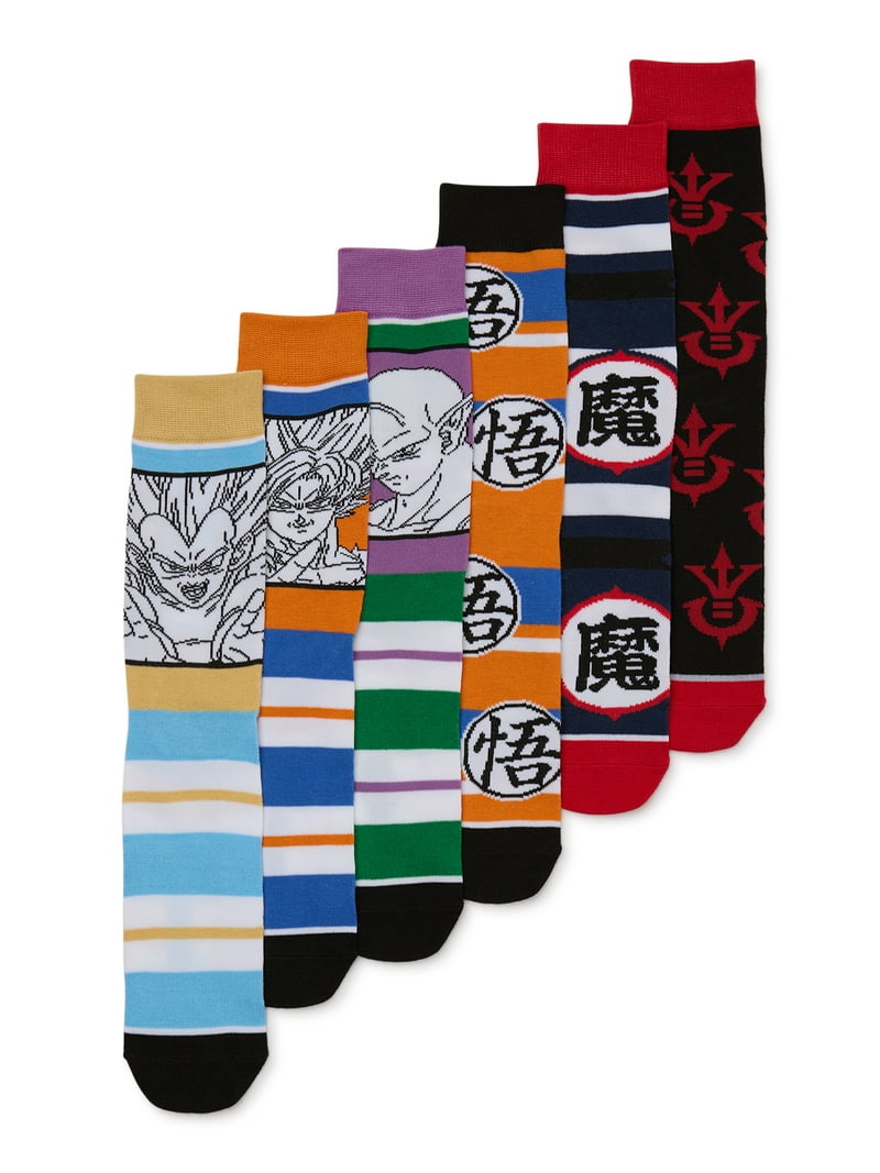 License Dragon Ball Z Crew Socks, 6-Pack - Walmart.com