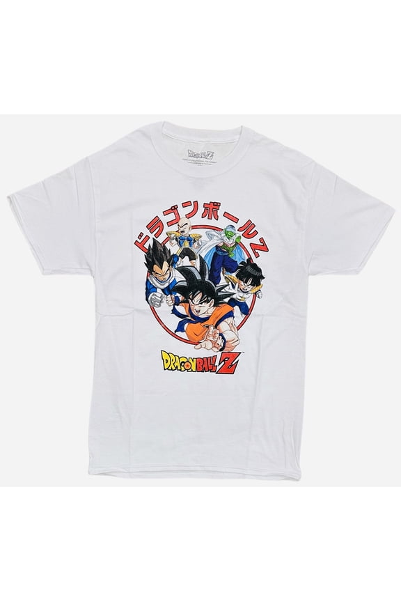 Men's Goku Vegeta Gohan Piccolo Goten Japanese Anime Tee T-Shirt (Small, White)
