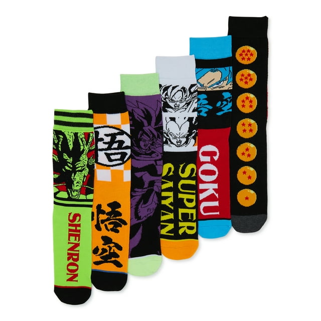 Dragon Ball Z Men's Socks, 6-Pack - Walmart.com